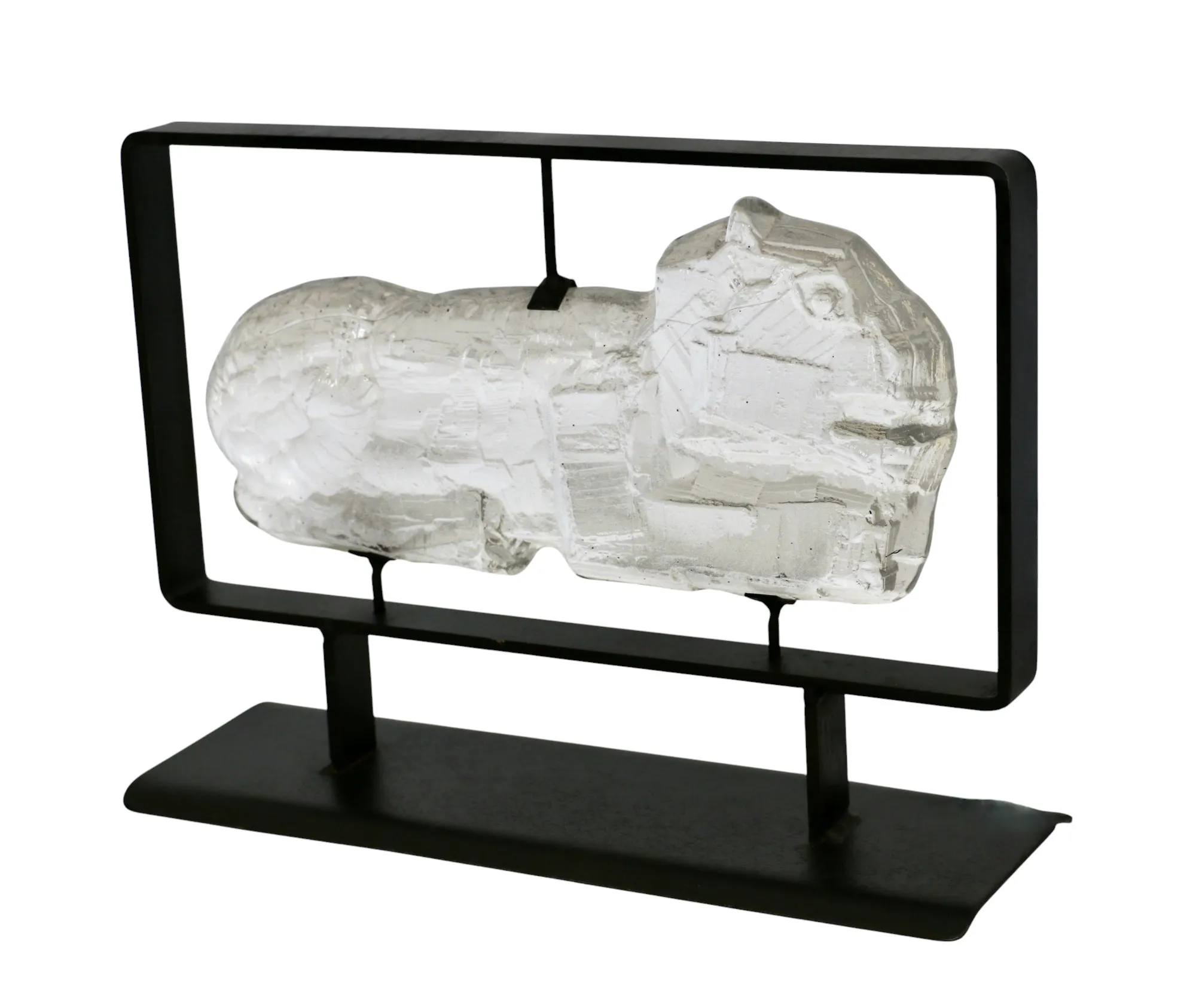 A pair of Erik Sylvester sculptures for Boda Smide, Sweden 70s. image 5