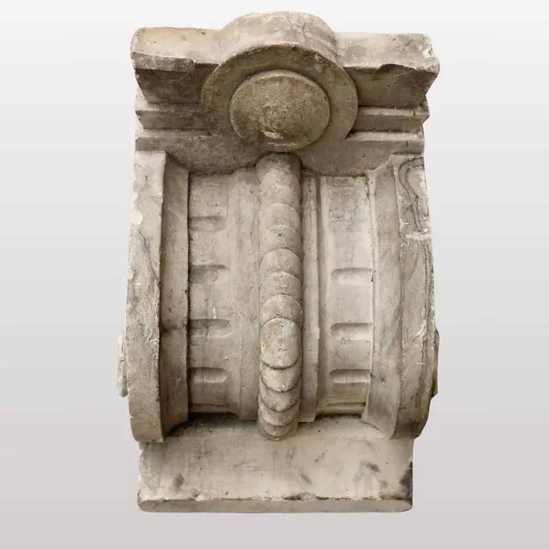 A wall-mounted console in gray plaster. France 80s - Artismove