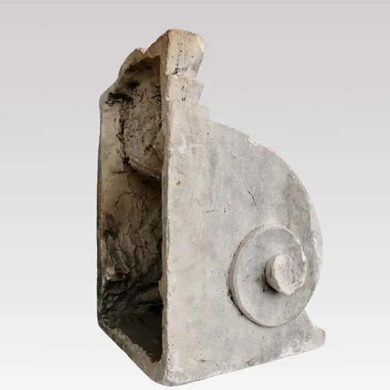 A wall-mounted console in gray plaster. France 80s - Artismove image 4