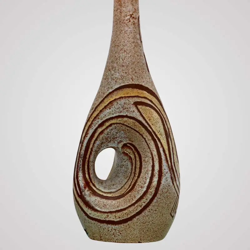 A large ceramic lamp from Accolay, France 60s. image 3