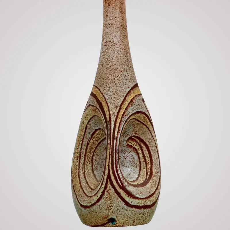 A large ceramic lamp from Accolay, France 60s. image 4