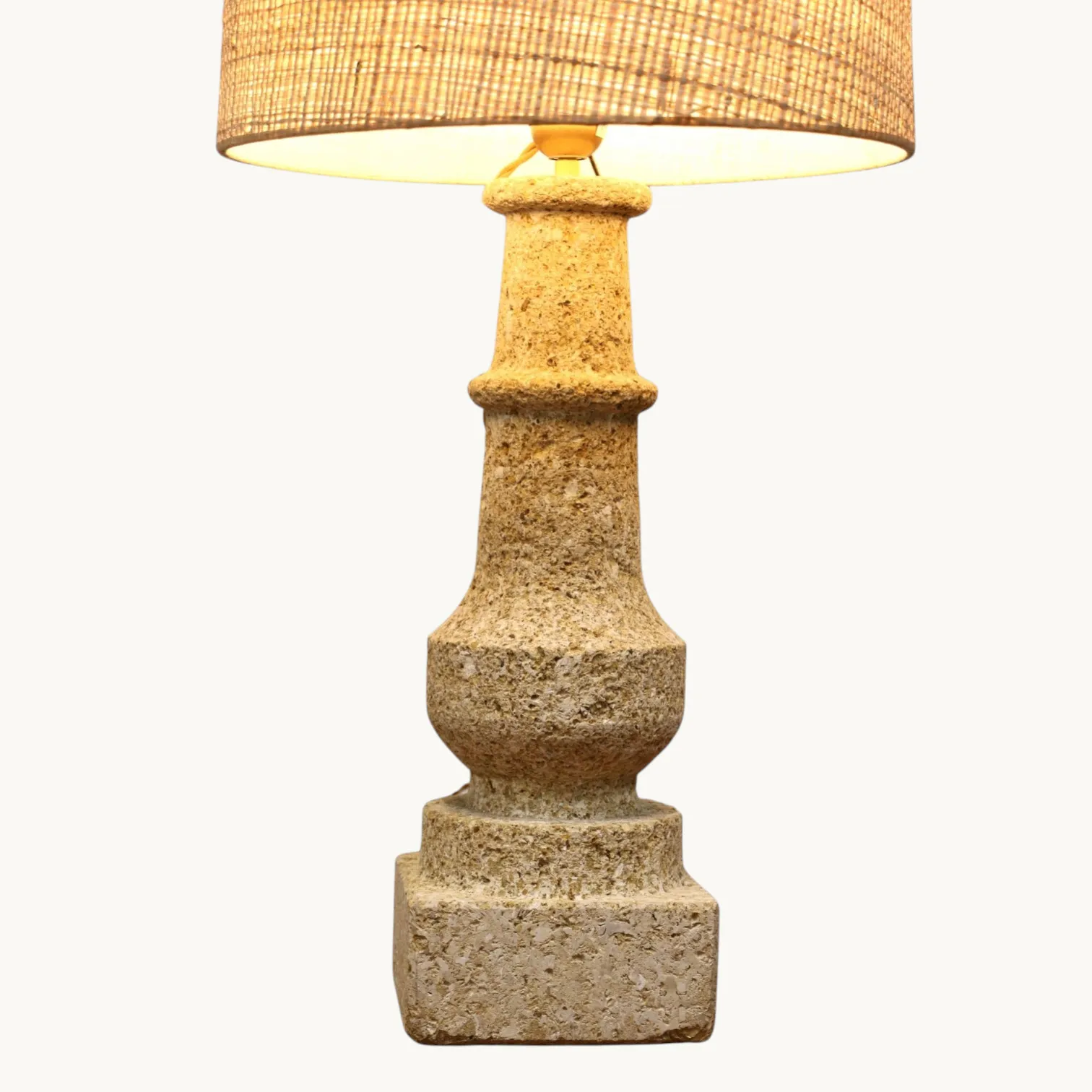 A large stone lamp, France 60s. image 2