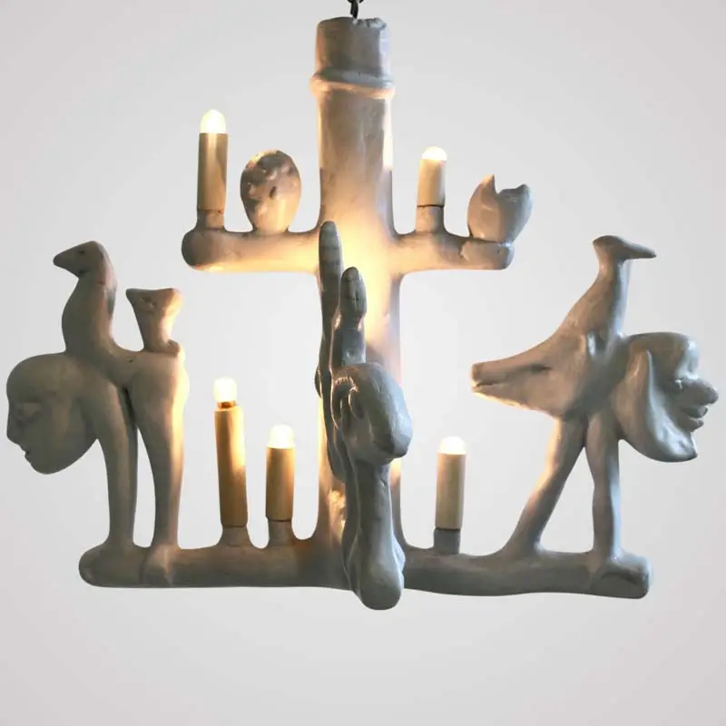 A resin chandelier, France 50s.