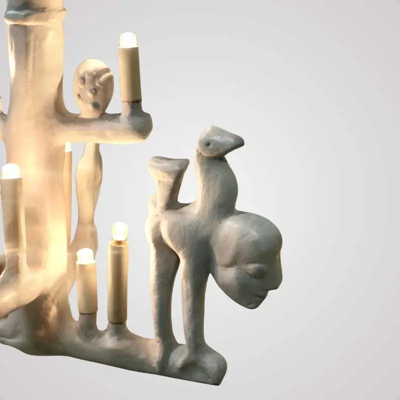 A resin chandelier, France 50s. image 4